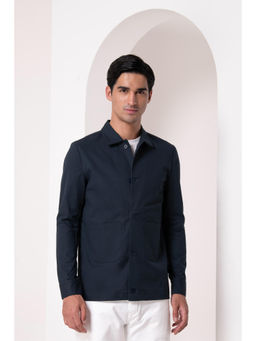 HOUSE OF S - Twilight Navy Blue Solid Overshirt