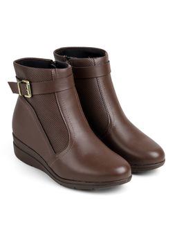 MODARE - Women Brown Round Toe Casual Boots