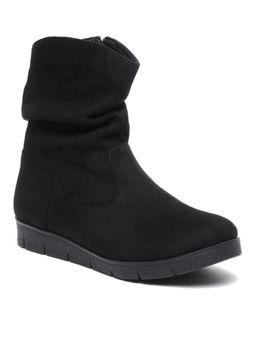 Bruno Manetti - Women Black Round Toe Casual Boots