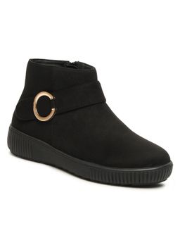 Bruno Manetti - Women Black Round Toe Casual Boots