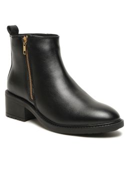 Bruno Manetti - Women Black Round Toe Casual Boots