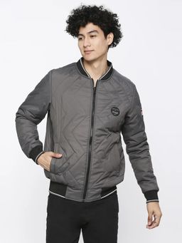 Spykar - Charcoal Grey Desert Polyester Full Sleeve Casual Jacket