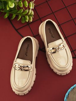 steprite - Kids Unisex Boat Shoe Loafers Cream