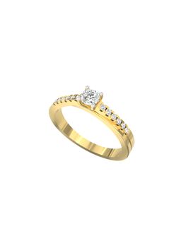 Ayanika - Lab Grown Diamond Gold Plated Studded with 0.25 Carat Ring