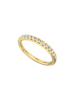 Ayanika - Lab Grown Diamond Gold Plated Half Eternity Ring Studded with 0.38 Carat