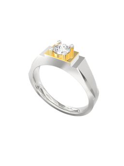 Ayanika - Aegis Edge Solitaire Rhodium Plated 0.36 Carat Lab Grown Diamond Ring