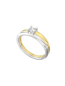 Ayanika - Eternal Grace 0.25 Ct Solitaire Bridal Ring Set in Gold Plated 925 Silver