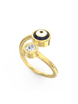 Ayanika - Lab Grown Diamond Gold Plated Studded with a Solitaire 0.20 Carat Ring