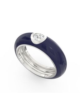Ayanika - Lab Grown Diamond Rhodium Plated Studded with a Solitaire 0.20 Carat Ring