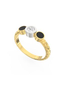 Ayanika - Lab Grown Diamond Gold Plated Studded with a Solitaire 0.14 Carat Ring