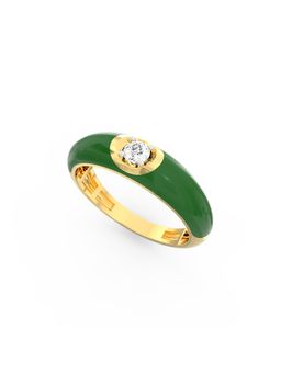 Ayanika - Lab Grown Diamond Gold Plated Studded with a Solitaire 0.10 Carat Ring