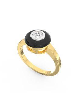 Ayanika - Lab Grown Diamond Gold Plated Studded with a Solitaire 0.20 Carat Ring