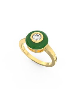 Ayanika - Lab Grown Diamond Gold Plated Studded with a Solitaire 0.20 Carat Ring