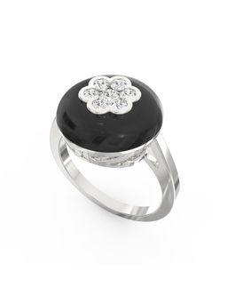 Ayanika - Lab Grown Diamond Rhodium Plated Studded with 0.24 Carat Ring