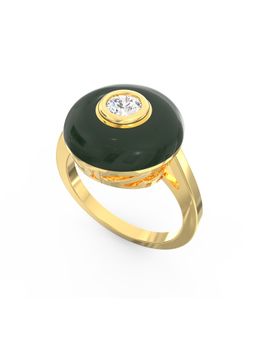Ayanika - Lab Grown Diamond Gold Plated Studded with a Solitaire 0.20 Carat Ring