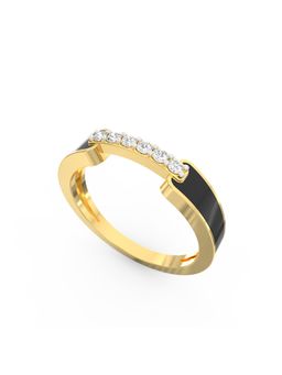 Ayanika - Lab Grown Diamond Gold Plated Studded with 0.10 Carat Ring