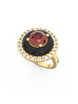 Ayanika - Lab Grown Diamond Halo Ring in 925 Silver with 0.44 Carat