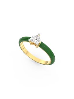 Ayanika - Eterna Solitaire Heart Diamond Gold Plated Ring 0.25 Carat Lab Grown Dia