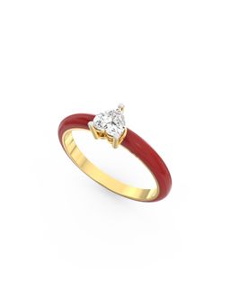 Ayanika - Eterna Solitaire Heart Diamond Gold Plated Ring 0.25 Carat Lab Grown Dia