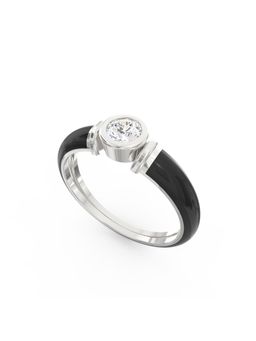 Ayanika - Celestia Bezel Solitaire Diamond Ring Studded with a Solitaire 0.24 Carat