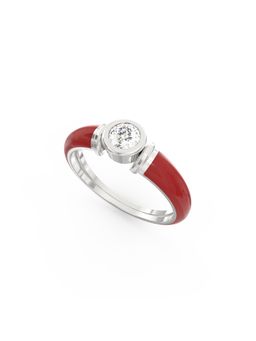 Ayanika - Celestia Bezel Solitaire Diamond Ring Studded with a Solitaire 0.24 Carat