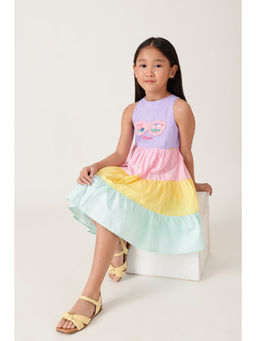 One Friday - Girls Multi-Color Colorblock Dress