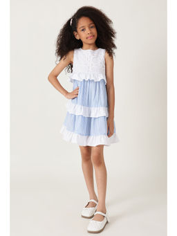 One Friday - Girls Multi-Color Stripes Dress