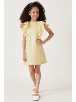 One Friday - Girls Yellow Boucle Dress