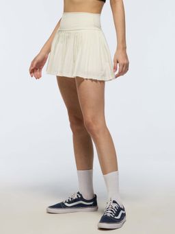Cava Athleisure - Ivory Plie Pleated Skort