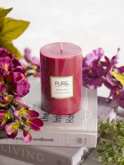 Pure Home + Living - Red Serene Pillar Candle Large