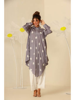 Keva Clothing - Grey Bandhej Kurta