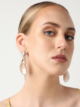 Sohi - Gold Plated Party Designer Stone Drop Earring for Women