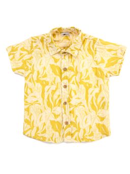 KOALA KIDZ - Boys Mustard Bamboo Fibre Collar Neck Shirt