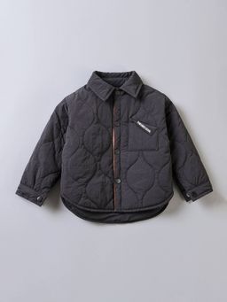 Hopscotch - Boys Black Polyester Collar Neck Jacket