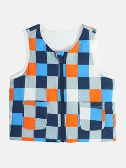 Hopscotch - Boys Multi-Color Cotton Round Neck Reversable Jacket