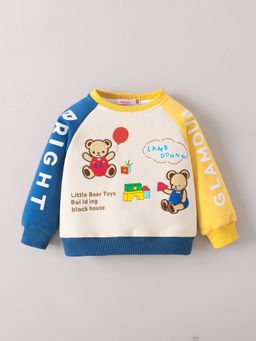Hopscotch - Boys Multi-Color Cotton Round Neck Sweatshirt