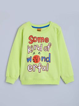 Hopscotch - Boys Yellow Cotton Round Neck Sweatshirt