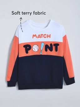 Hopscotch - Boys Multi-Color Cotton Round Neck Sweatshirt