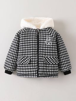 Hopscotch - Boys White Polyester Hooded Jacket