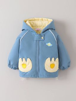 Hopscotch - Boys Blue Polyester Hooded Jacket
