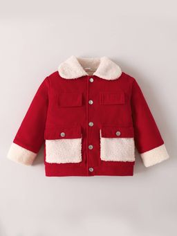 Hopscotch - Boys Red Polyester Collar Neck Jacket