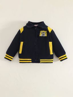 Hopscotch - Boys Black Polyester Collar Neck Jacket