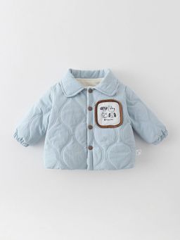 Hopscotch - Boys Blue Polyester Collar Neck Jacket