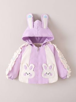 Hopscotch - Girls Lavender Polyester Hooded Jacket