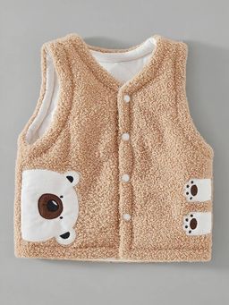 Hopscotch - Boys Beige Polyester V-Neck Jacket