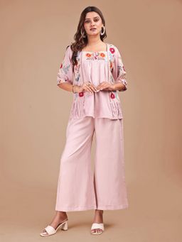 Tikhi Imli - Women Pink Viscose Rayon Floral Co-ord Set