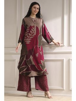 Biba - Women Multi-Color Viscose Floral Kurta with Palazzo