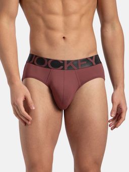 Jockey - IC27 Men Tactel Microfiber Elastane Stretch Solid Brief - Wild Ginger