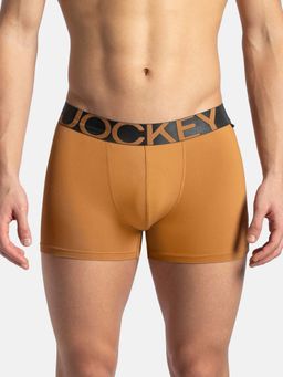 Jockey - IC28 Men Tactel Microfiber Elastane Stretch Solid Trunk - Brown Sugar