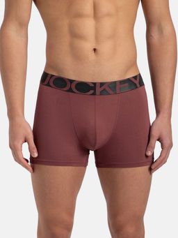 Jockey - IC28 Men Tactel Microfiber Elastane Stretch Solid Trunk - Wild Ginger